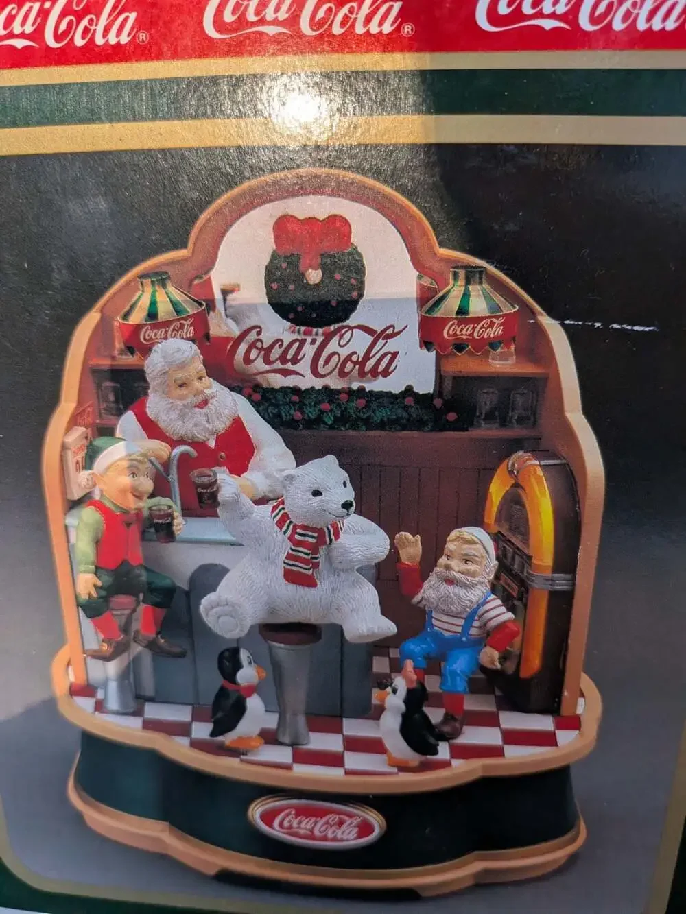 Vintage 1994 Coca-Cola Musical Collection Santa's Motion Musical Box
